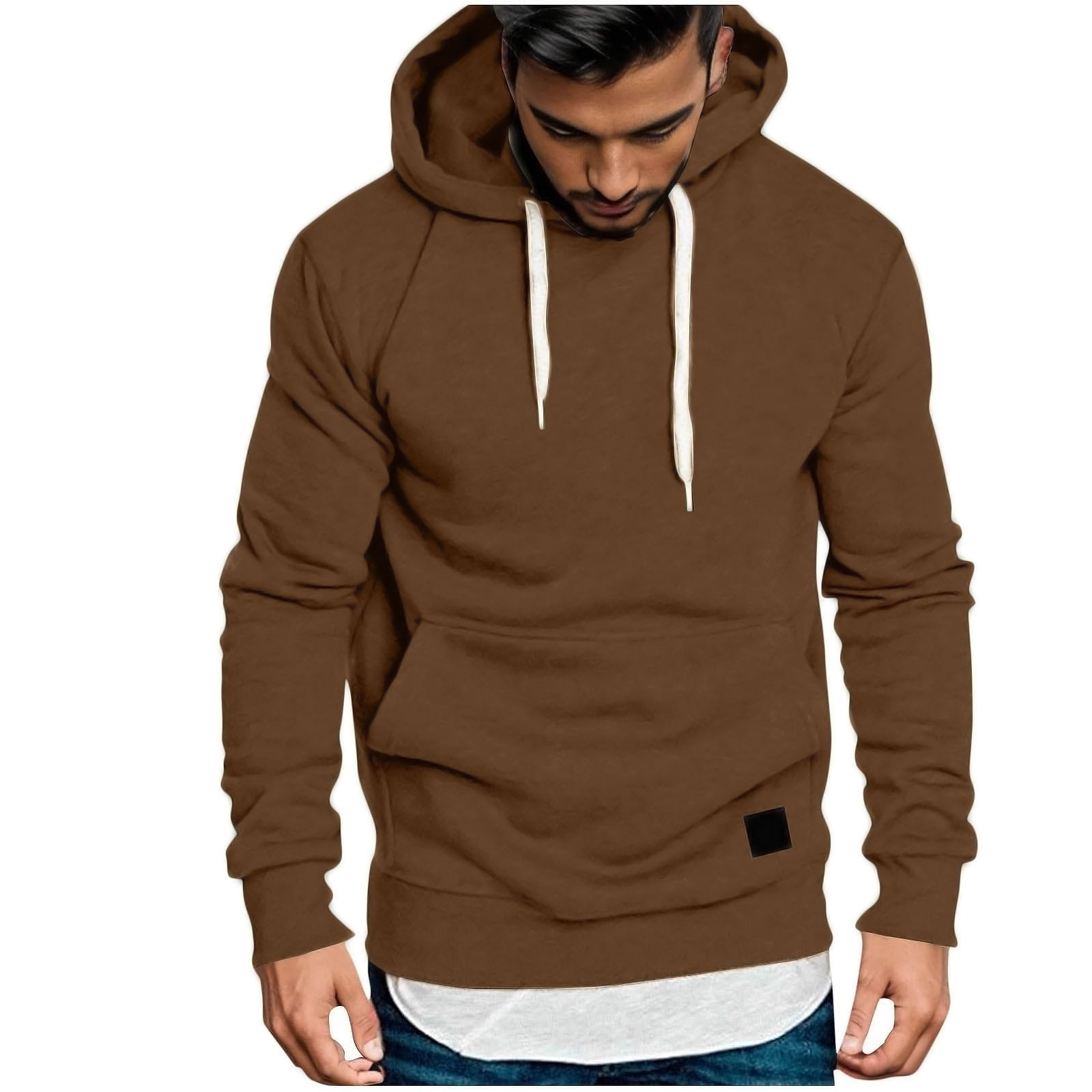 Fashionable Men's Loose-Fit Hooded Pullover Sweatshirt