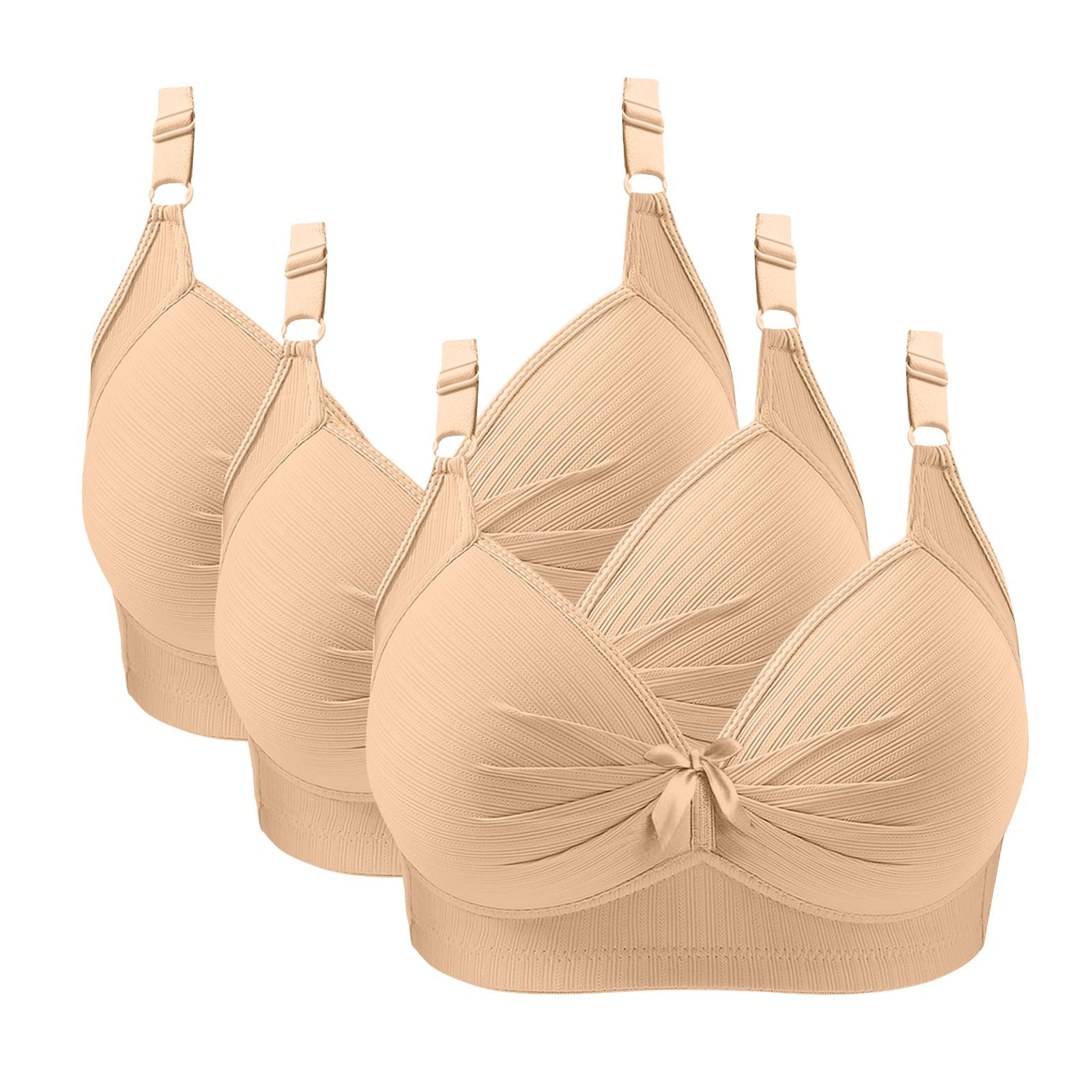 HAPIMO Womens 3 Pack Wireless Bras No Underwire Push Up Full Coverage ...